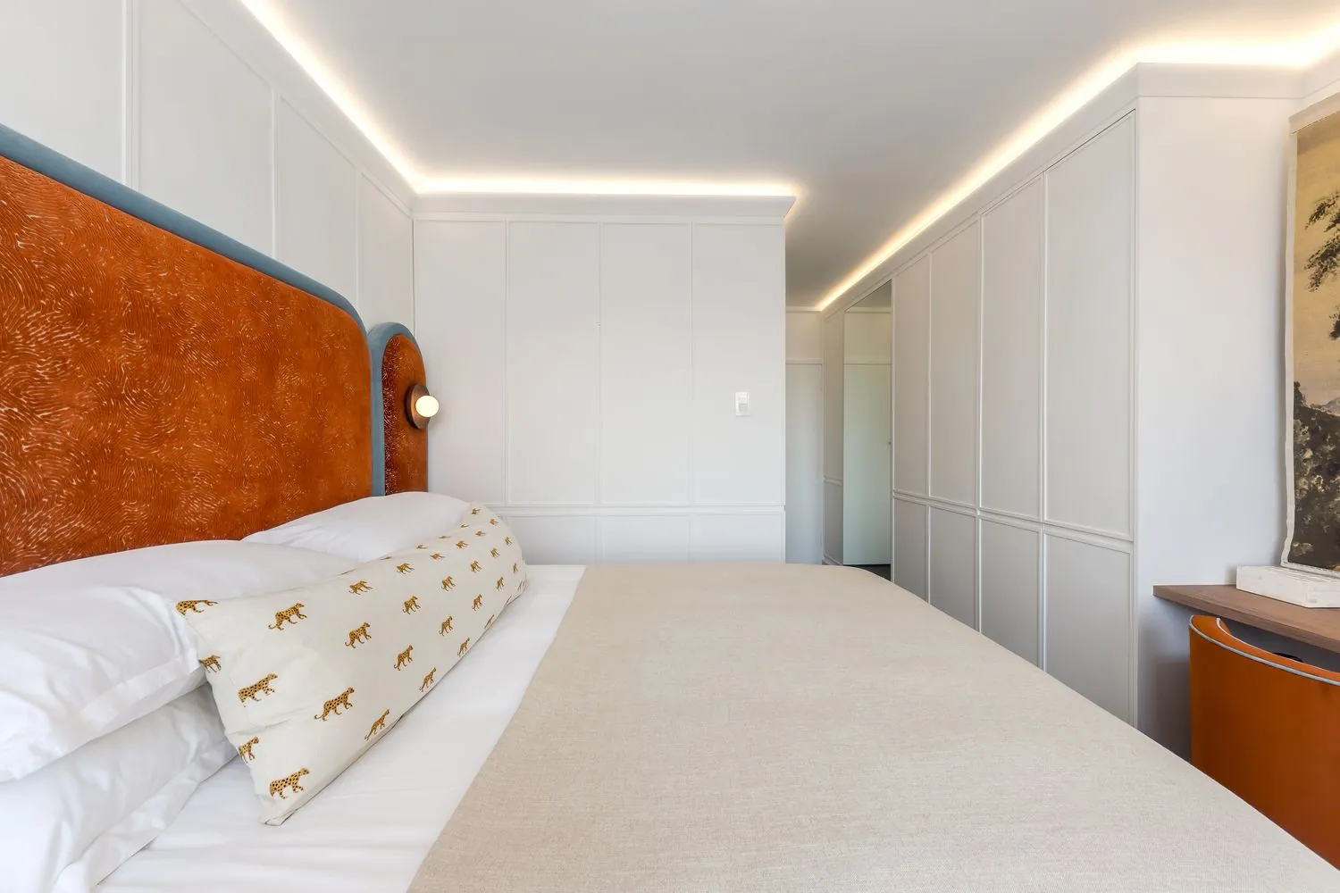 The room, along its length